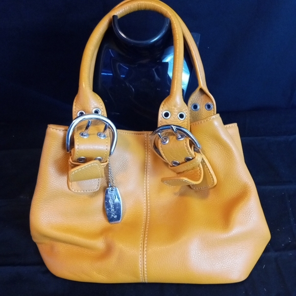 Tignanello Bags Tignanello Yellow Mustard Pebbled Leather Satchel